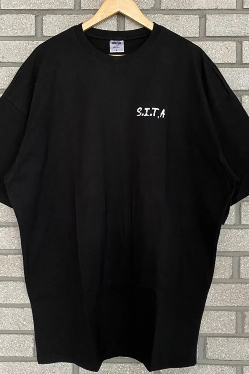 Men's Plus Size Letter Round Neck Half Sleeve T-Shirt, image 4