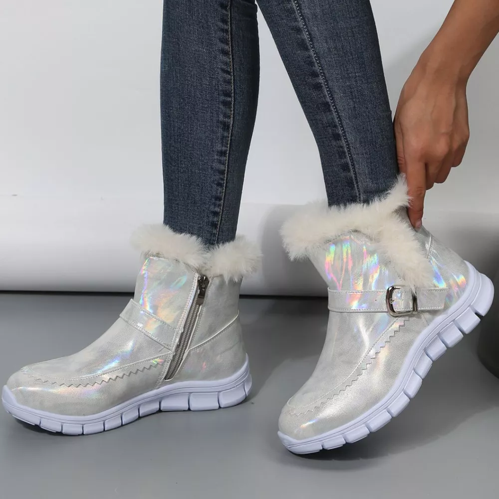 Faux Fur Lined Winter Ankle Boots, image 10