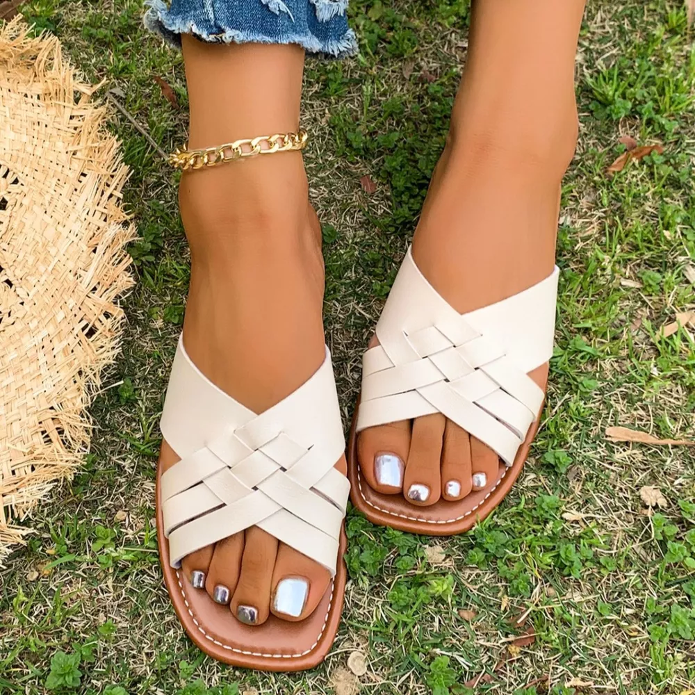 Woven Open Toe Sandals, image 2