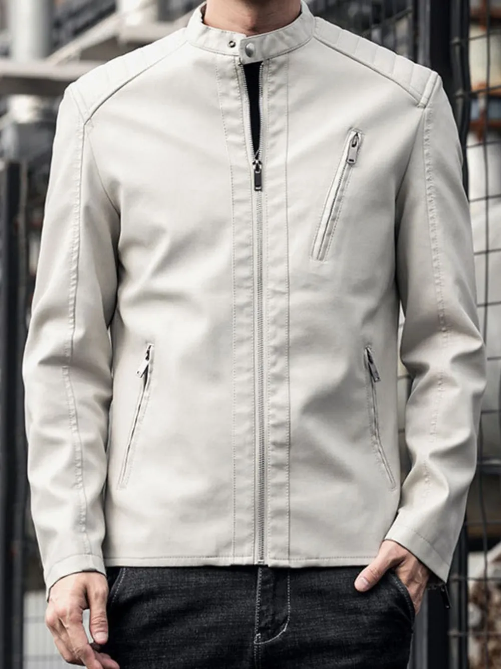Men's Plus Size Zip Up Long Sleeve Jacket, image 7