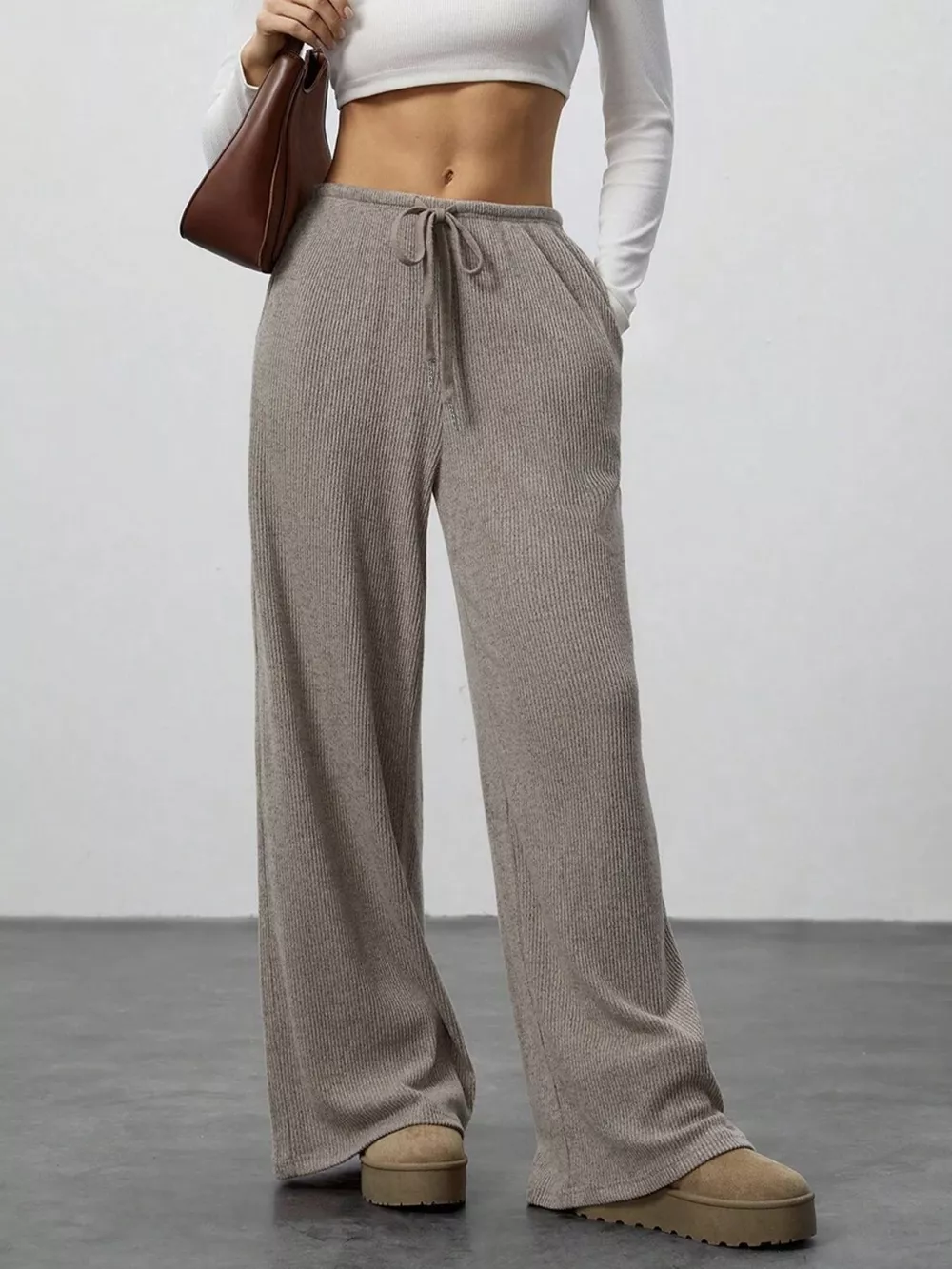 Relaxed Fit Wide Leg Pants, image 5