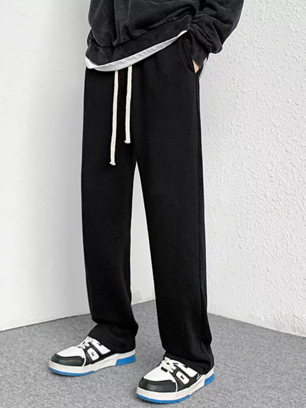 Men's Drawstring Wide Leg Pants