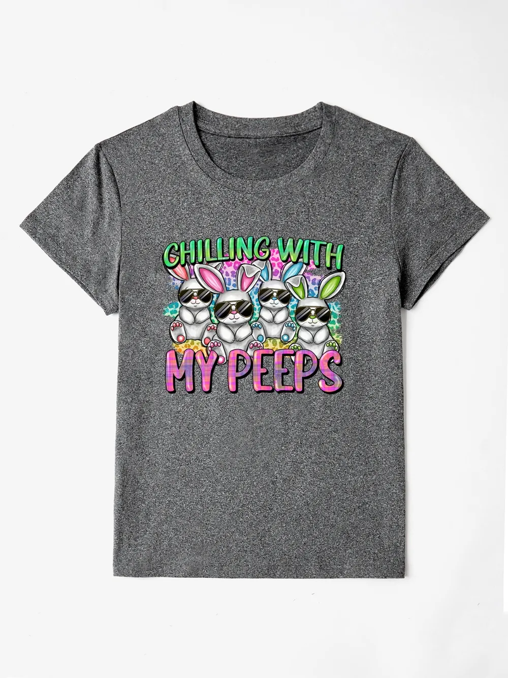 CHILLING WITH MY PEEPS Round Neck T-Shirt, image 19