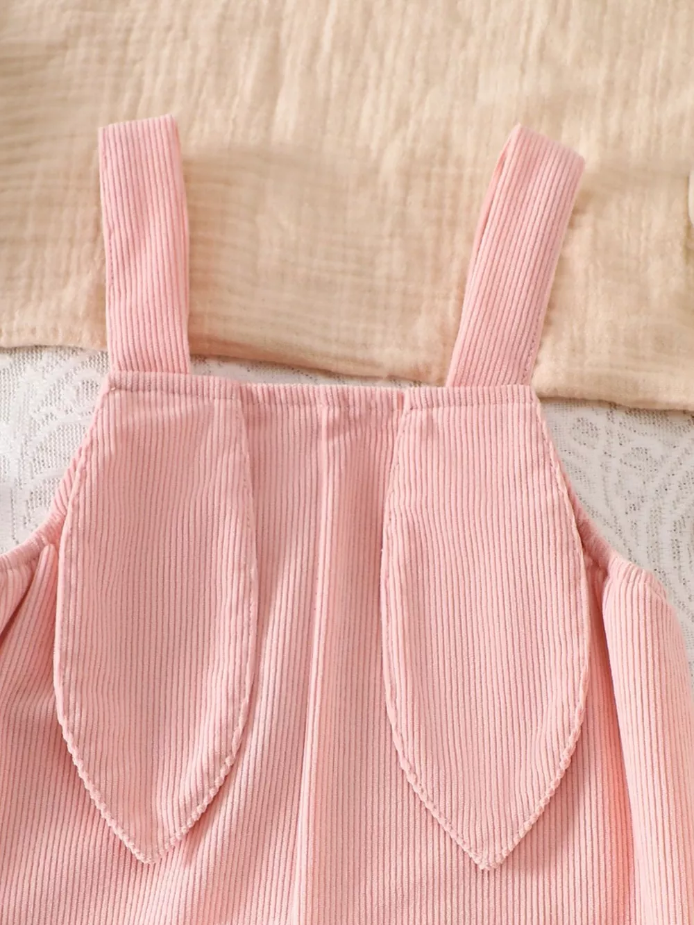 Children's Easter Bunny Embroidered Corduroy Overalls, image 6
