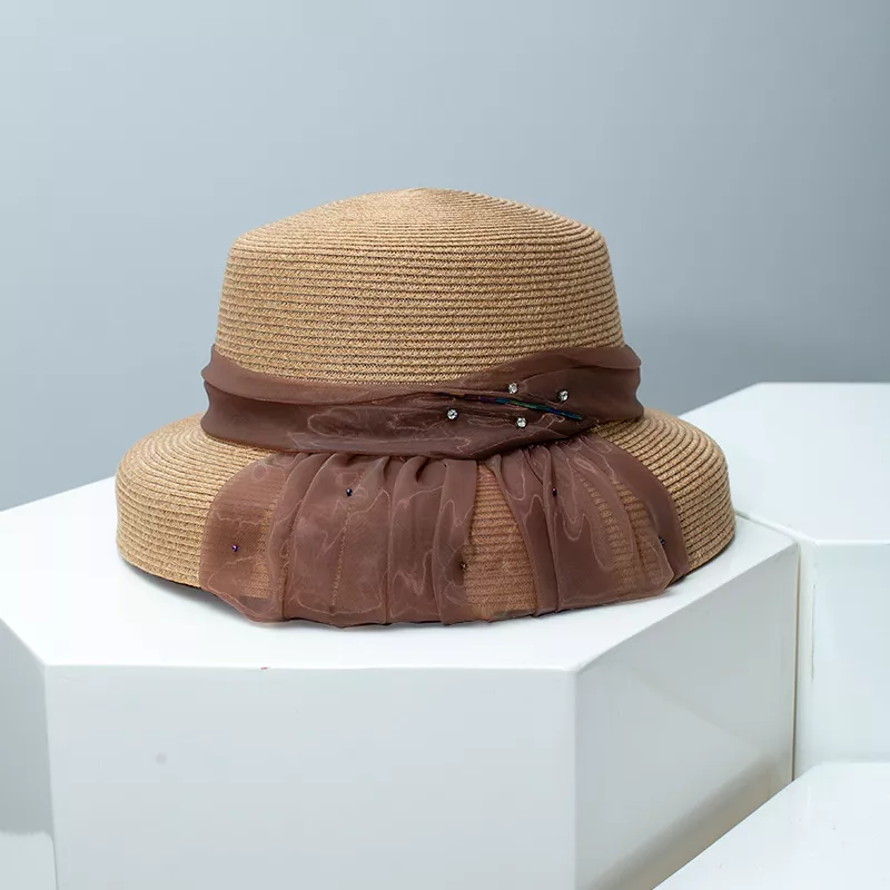 Straw Hat with Ribbon, image 2