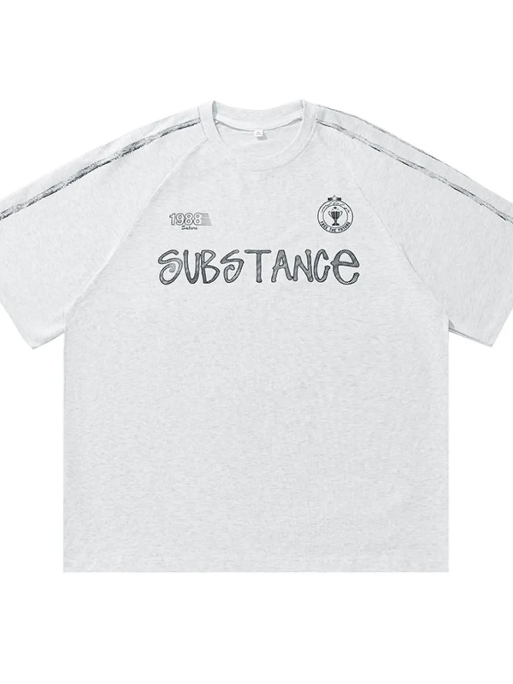 Men's Letter Round Neck Half Sleeve T-Shirt, image 7