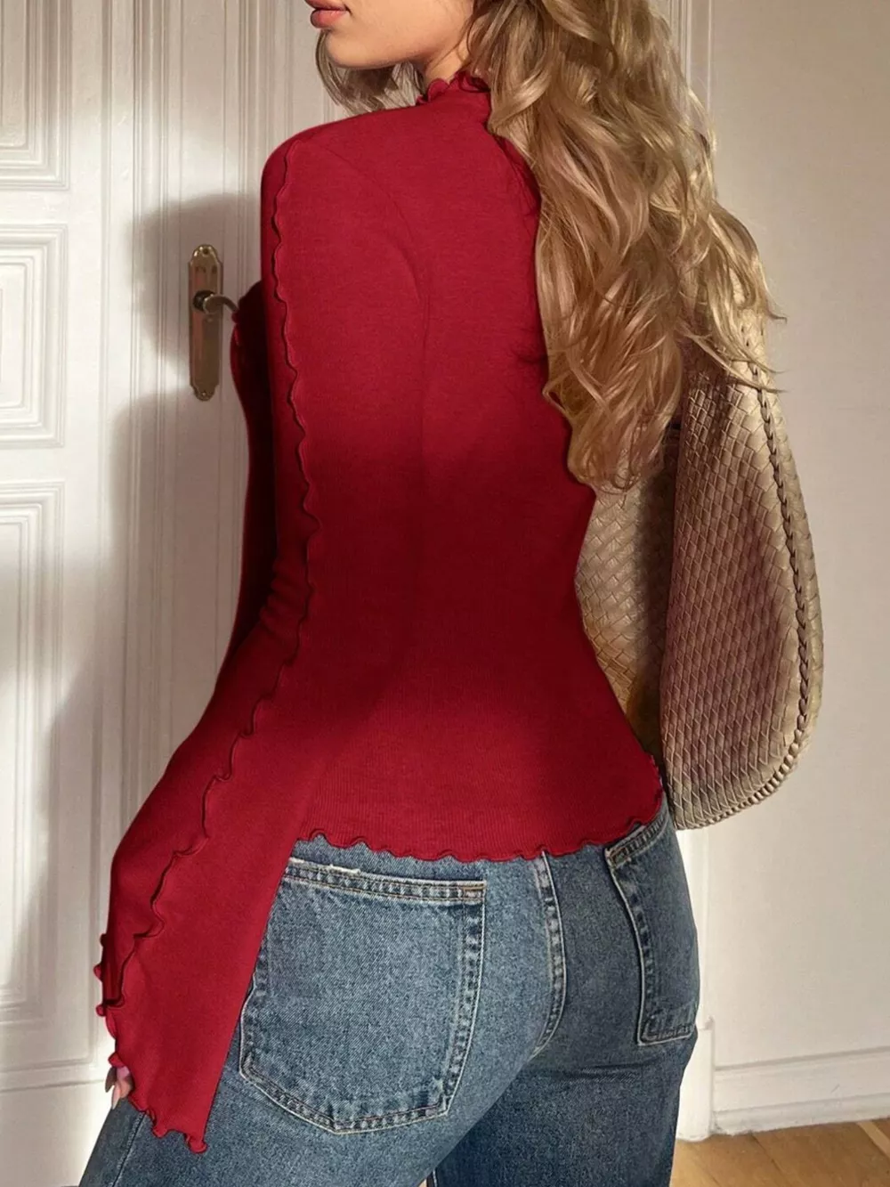 Lettuce Edge Flare Sleeve Top, image 34