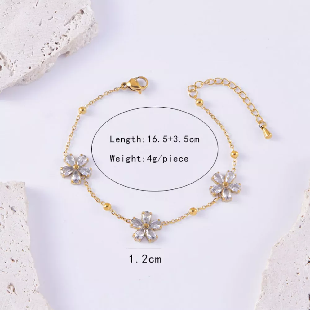18K Gold-Plated Flower Jewelry Set, image 8