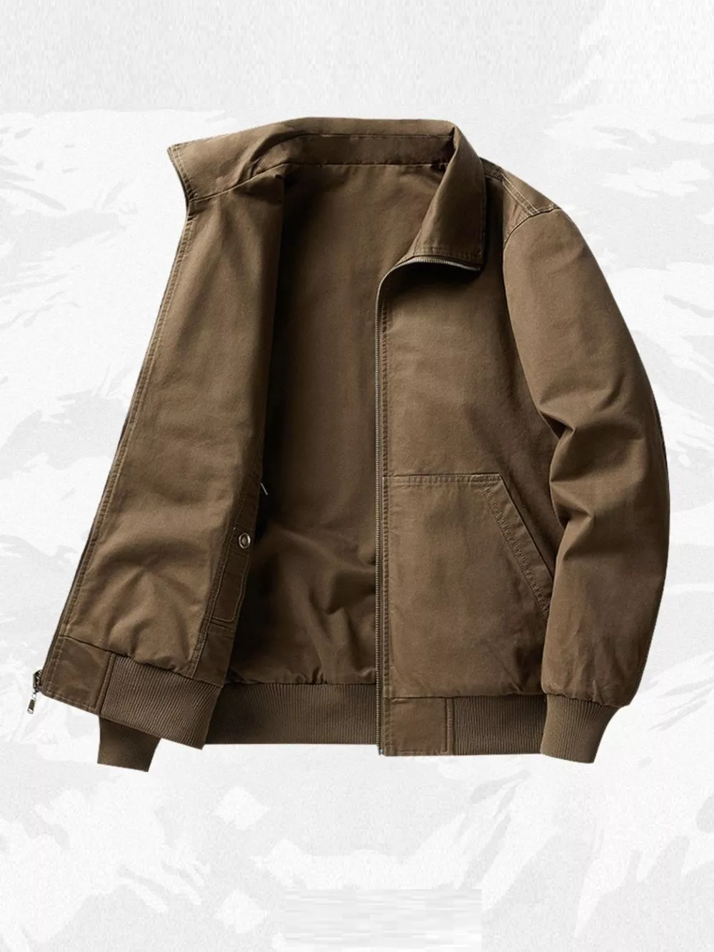 Men's Plus Size Casual Zip Up Jacket, image 4