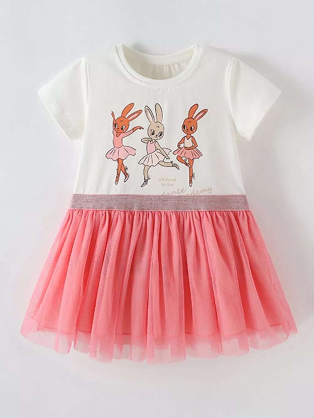 Children's Bunny Graphic Tulle Dress, image 2
