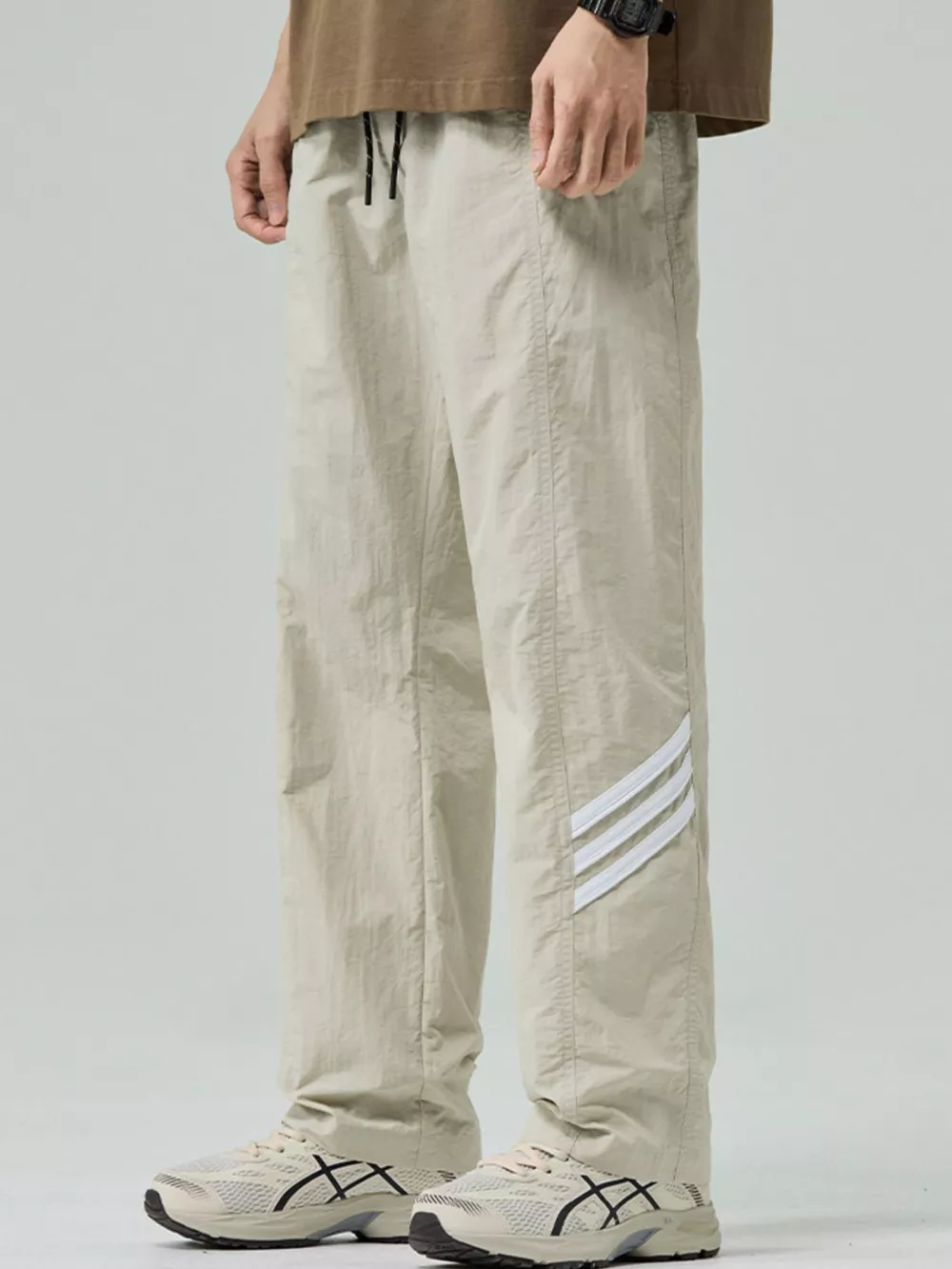 Men's Plus Size Drawstring Wide Leg Pants, image 3