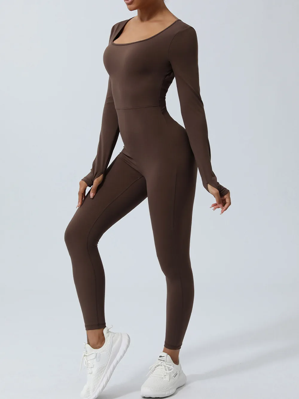 Twisted Backless Long Sleeve Jumpsuit, image 6