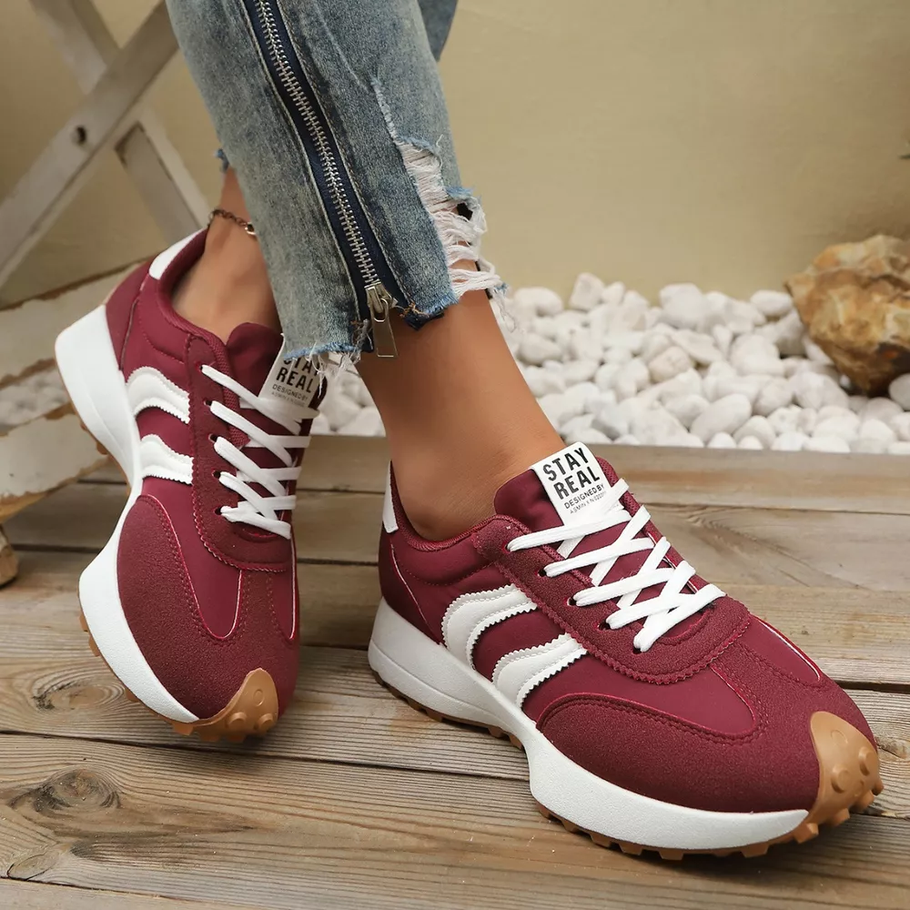 Round Toe Lace Up Sneakers, image 4