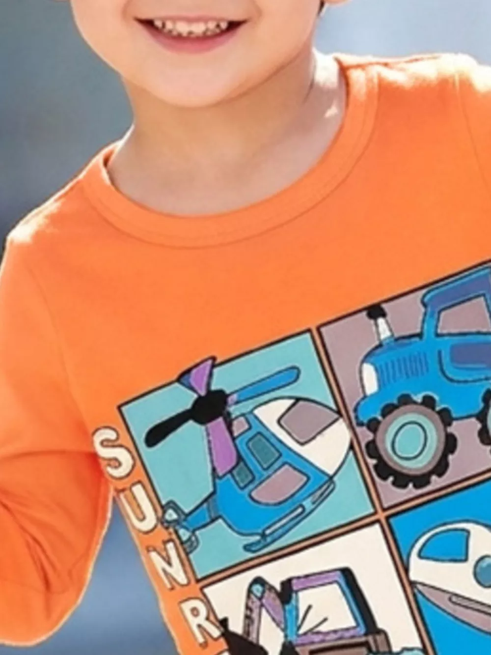Children's Vehicle Graphic Long-Sleeve T-Shirt, image 3