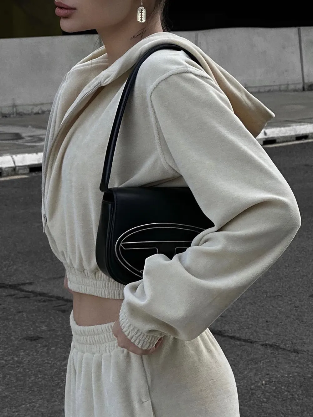 Zip Up Hoodie and Pocketed Pants Set, image 4