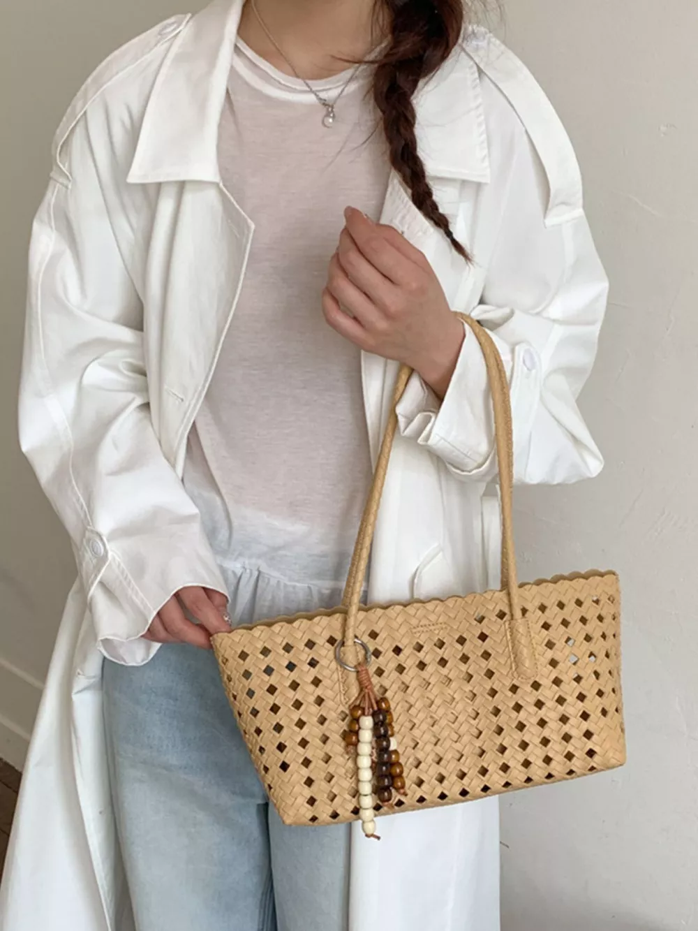 Woven Hollow-Out Shoulder Bag, image 7