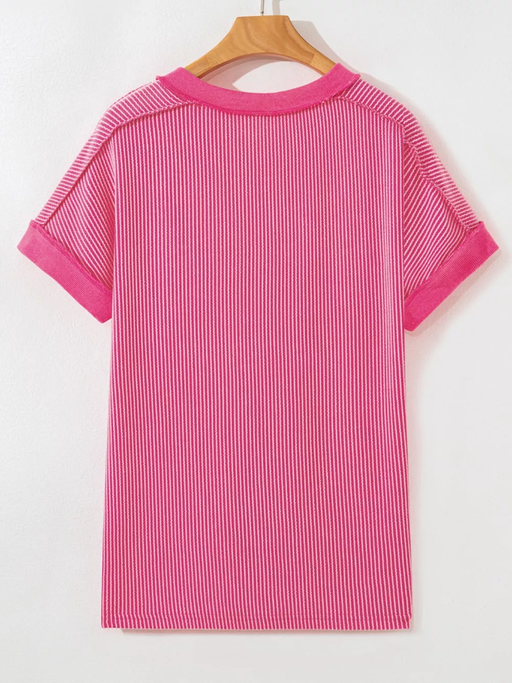 Twisted Rib Sequin Patriotic Balloon Dog V Neck Tee, image 5