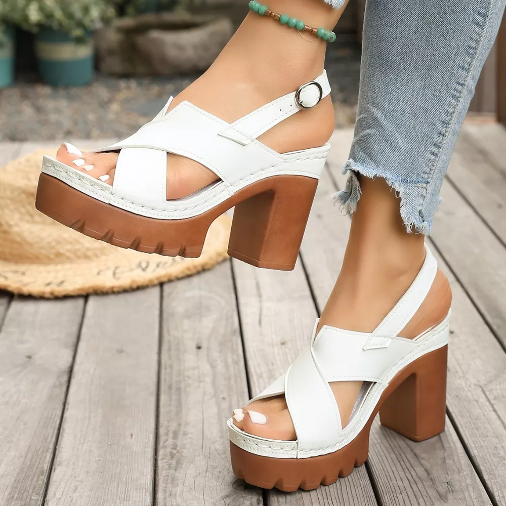Open Toe Block Heels Sandals, image 11