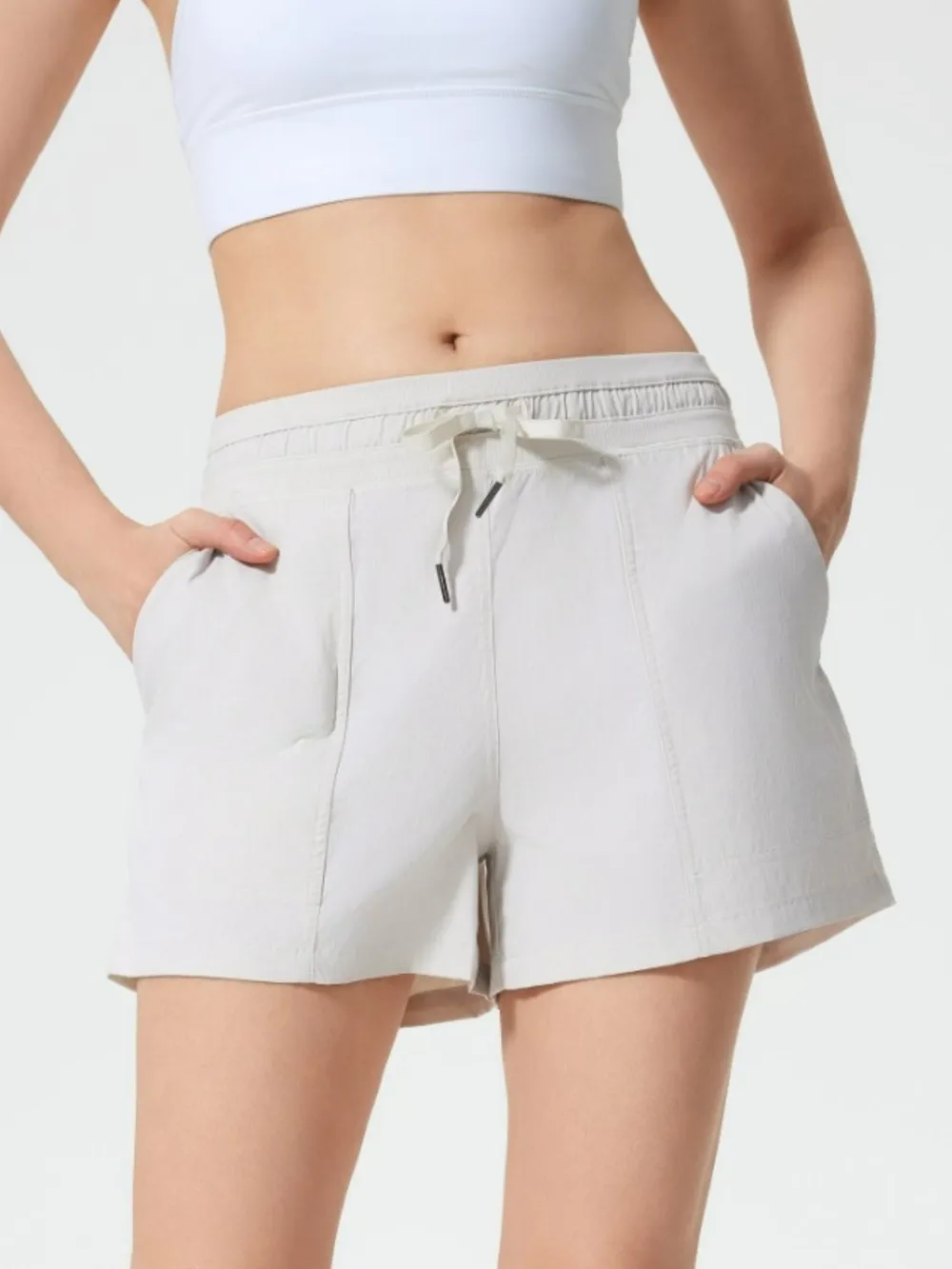 Drawstring Active Shorts with Pockets, image 4