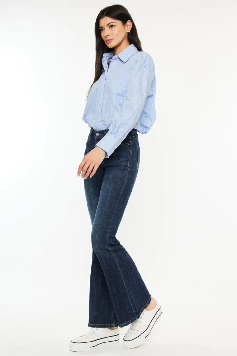 Full Size Mid Rise Flare Jeans, image 10