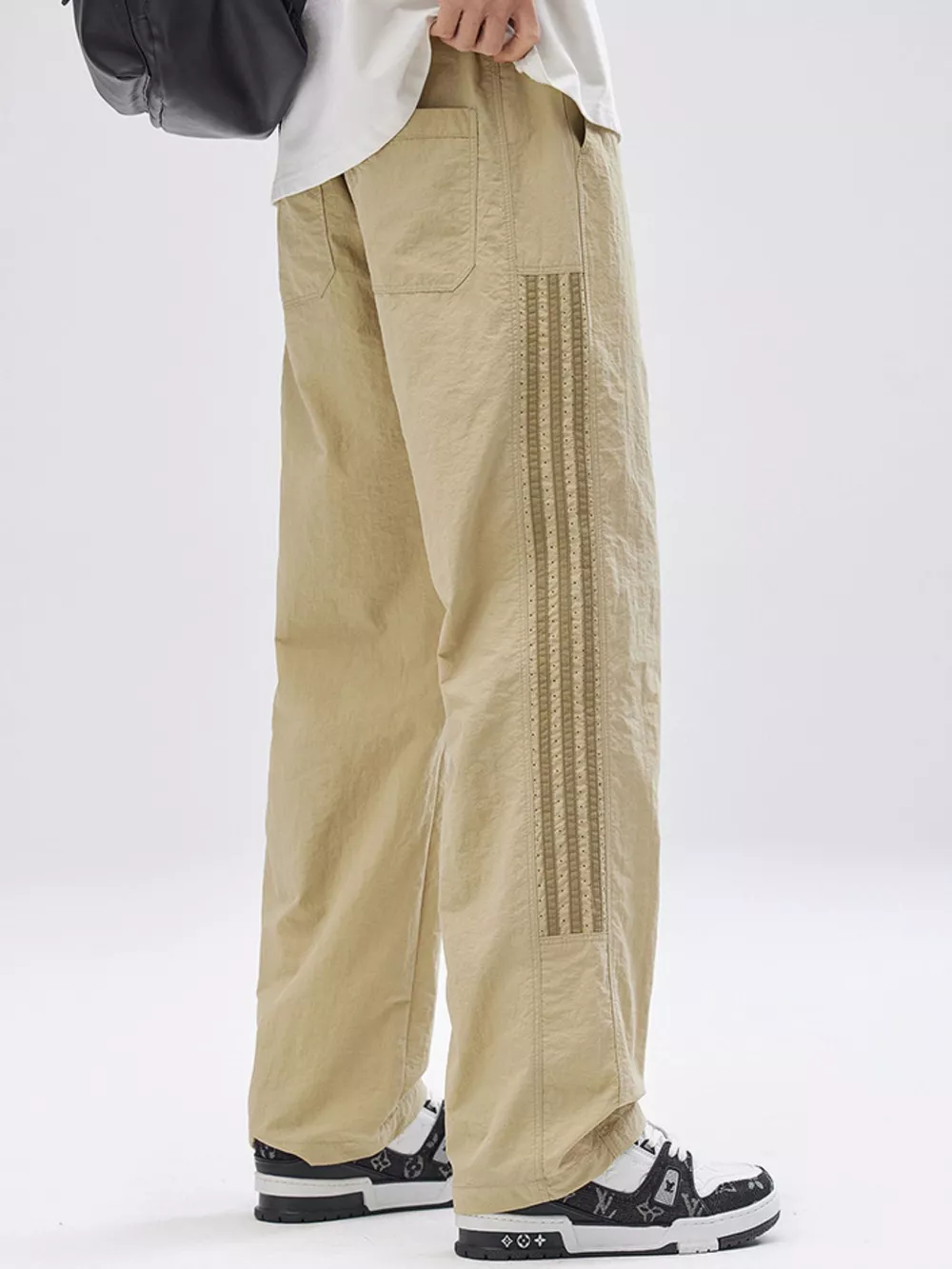 Men's Full Size Casual Loose Fit Drawstring Pants Plus Size, image 3