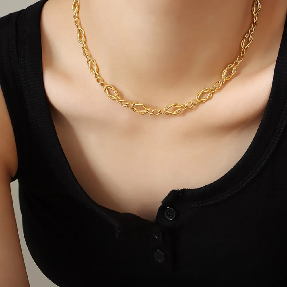 Brass Titanium Steel Necklace, image 4