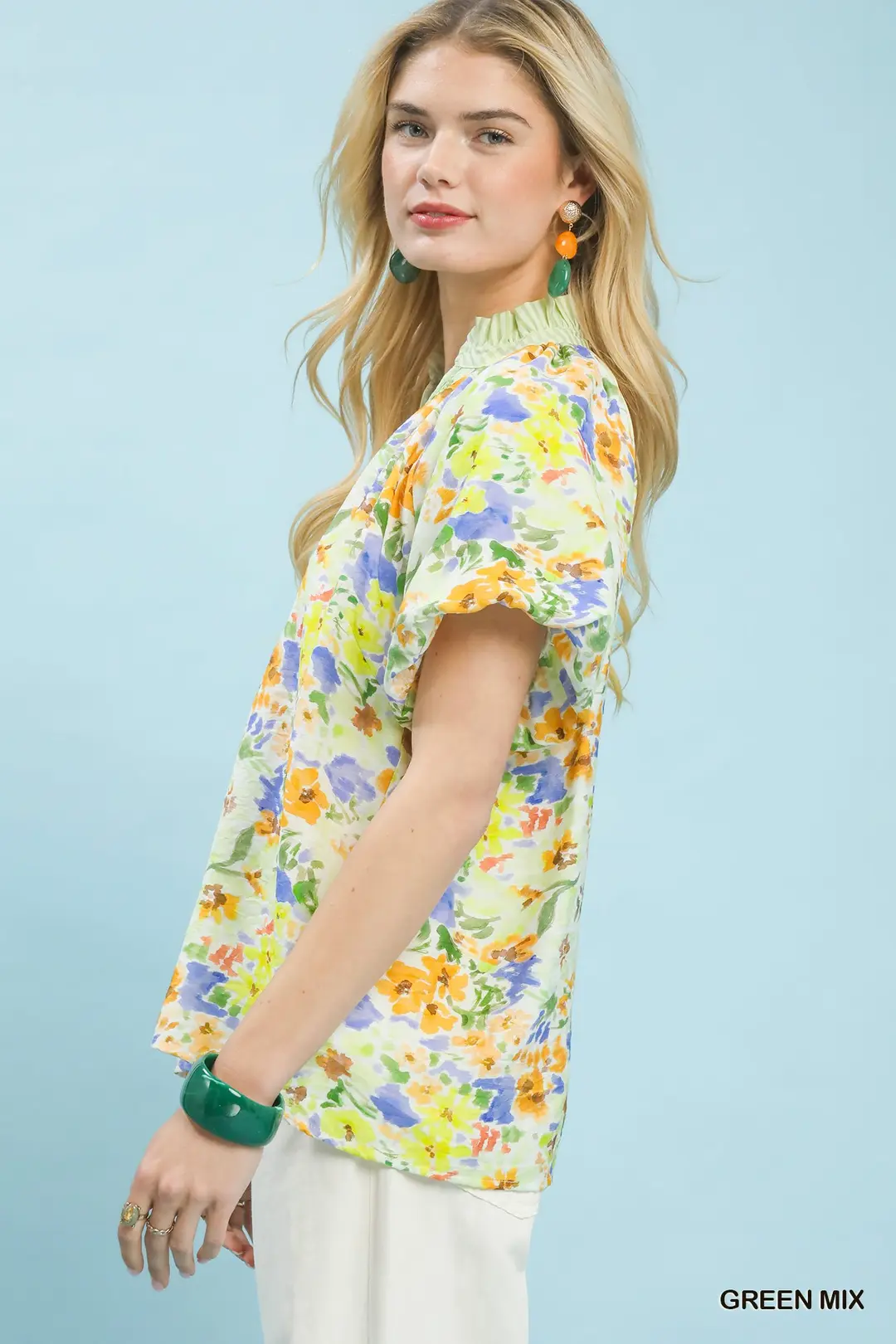 Watercolor Floral Top, image 2