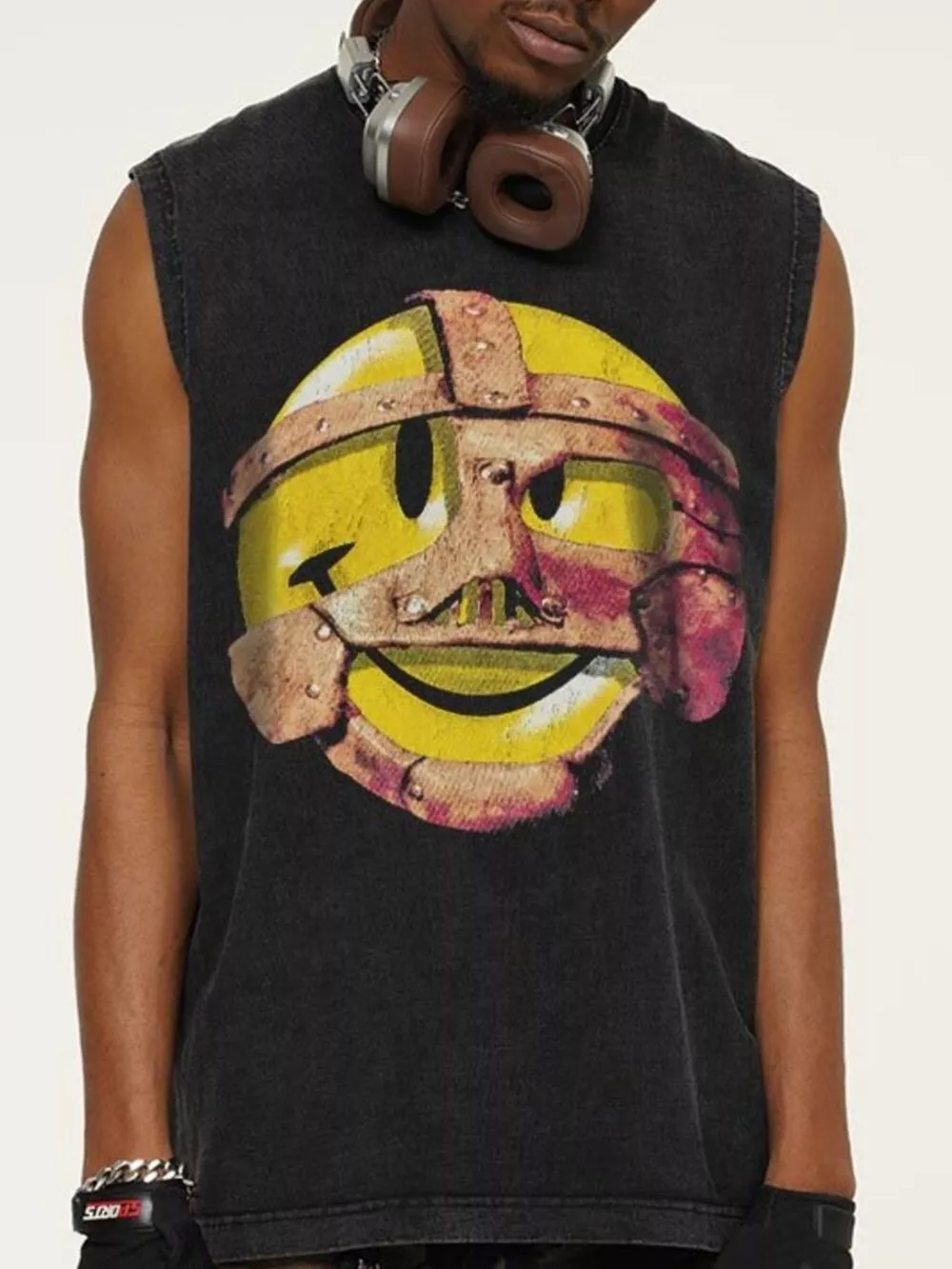 Men's Graphic Round Neck Tank Top, image 5