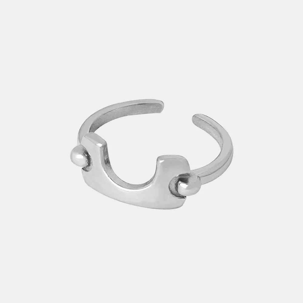 18K Gold-Plated Irregular Open Ring, image 6