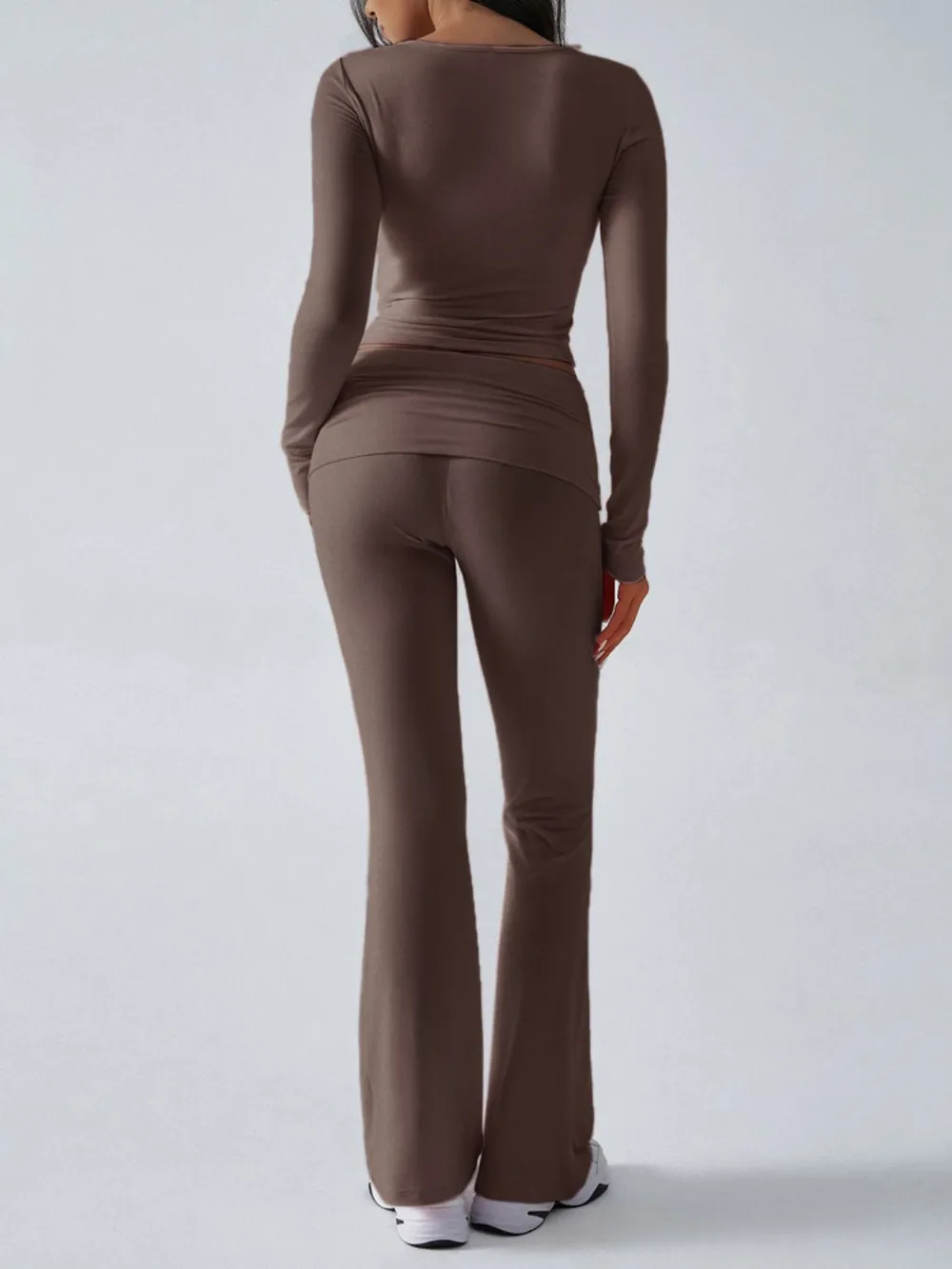 Ruched Long Sleeve Top and Pants Set, image 14