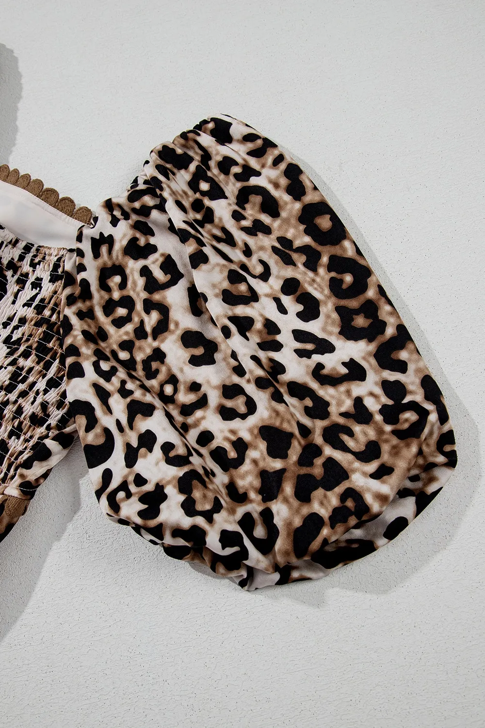 Leopard Square Neck Puff Sleeve Maxi Dress, image 4