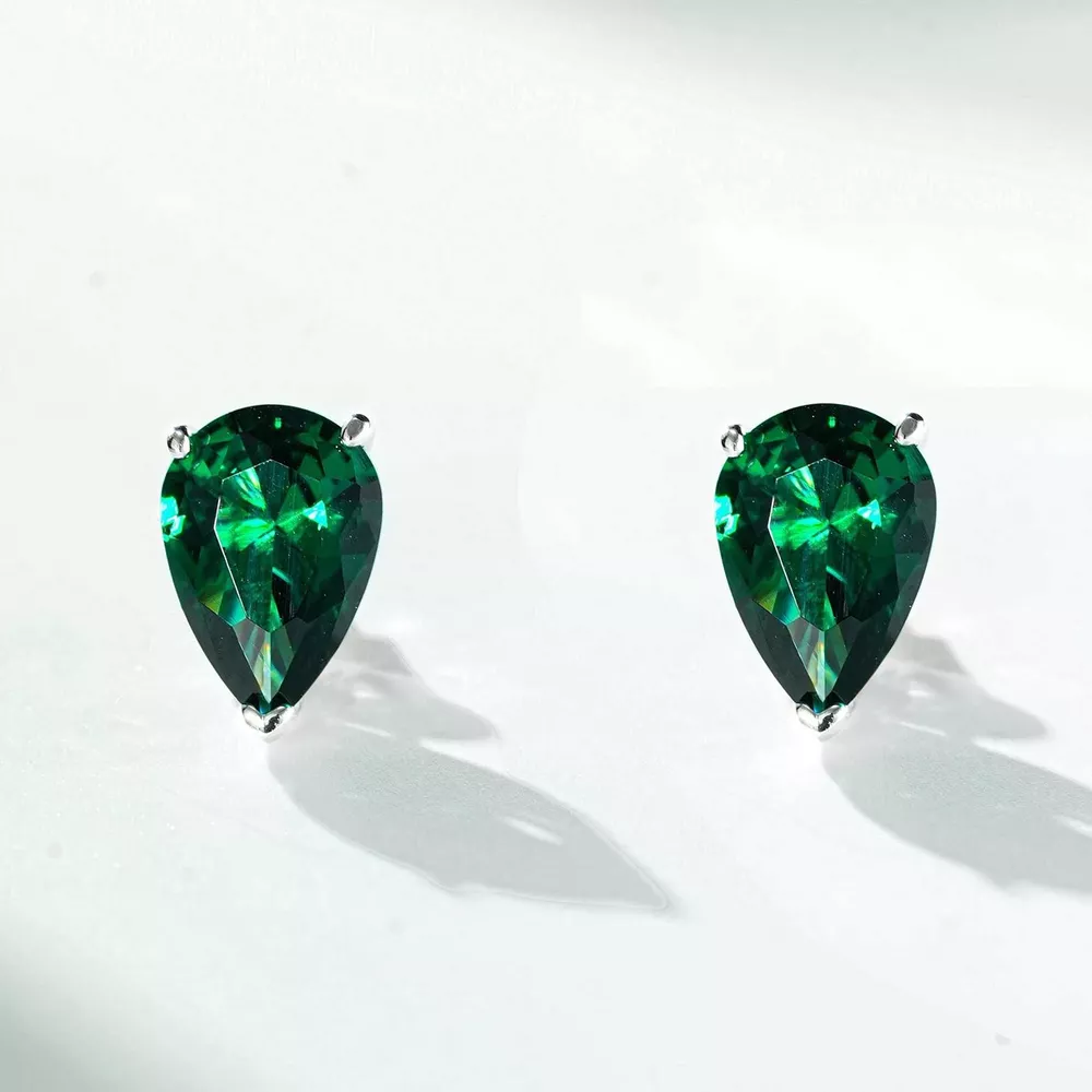 925 Sterling Silver Teardrop Stud Earrings, image 5