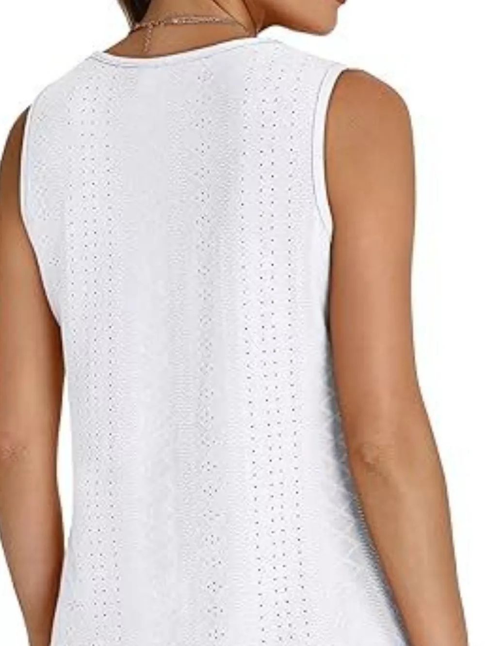 Eyelet V-Neck Tank, image 8