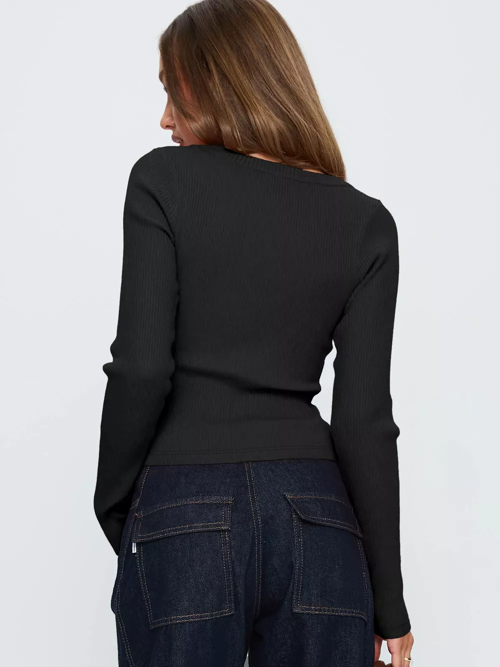 Ribbed Knit Button-Down Cardigan, image 23