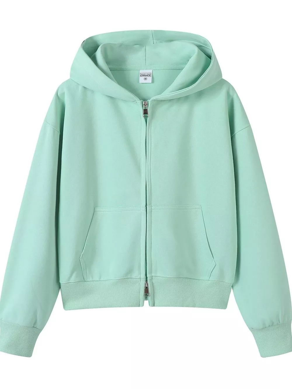 Full Size Casual Zip-Up Long Sleeve Hoodie Plus Size, image 3