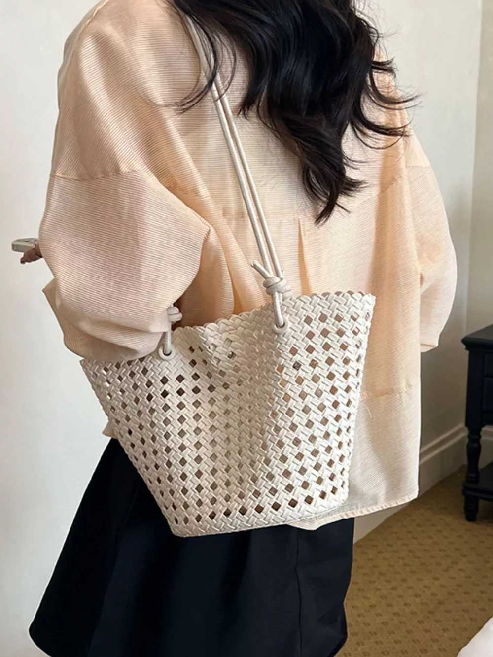 Woven Leather Shoulder Bag, image 6