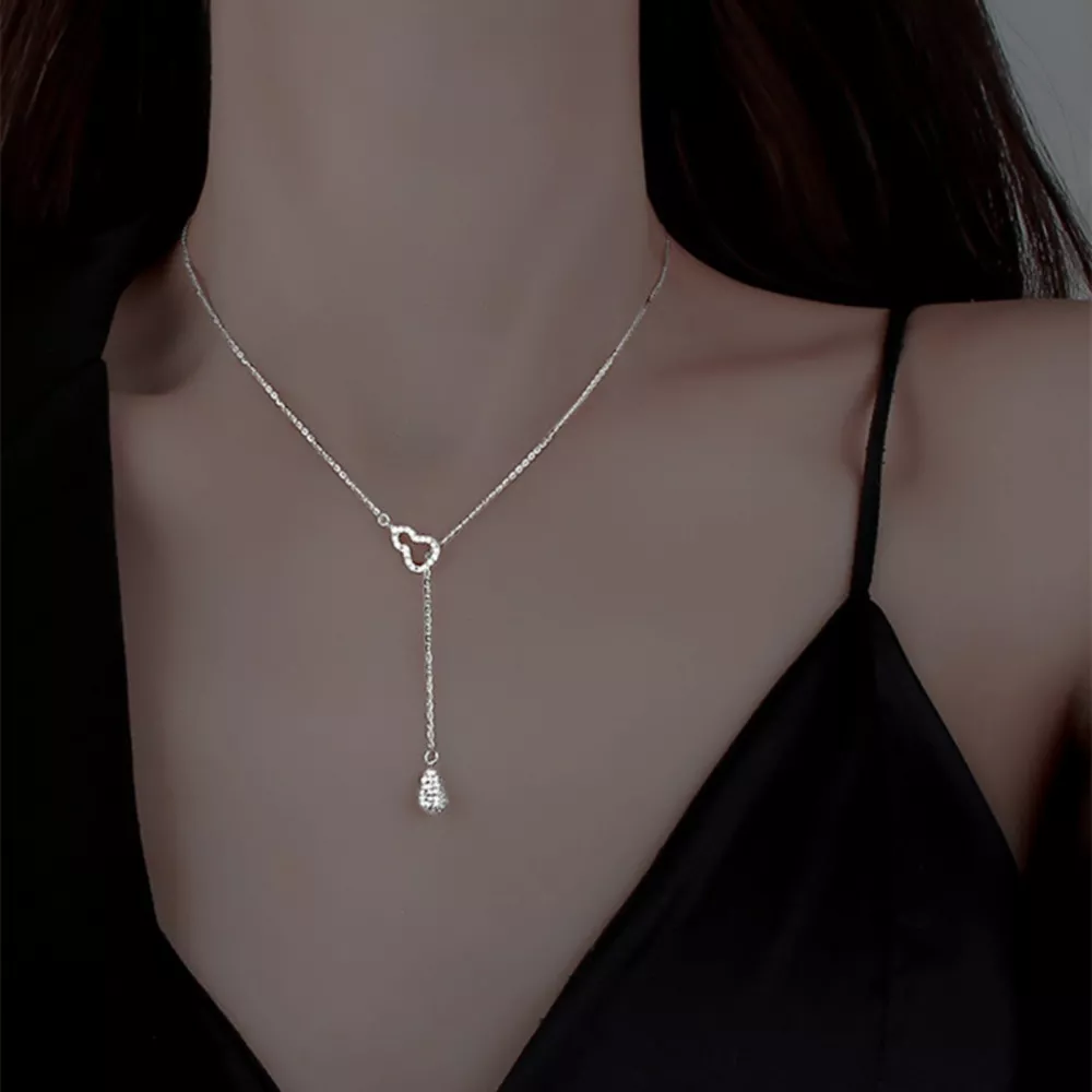 Zircon Gourd Pendant Necklace, image 4