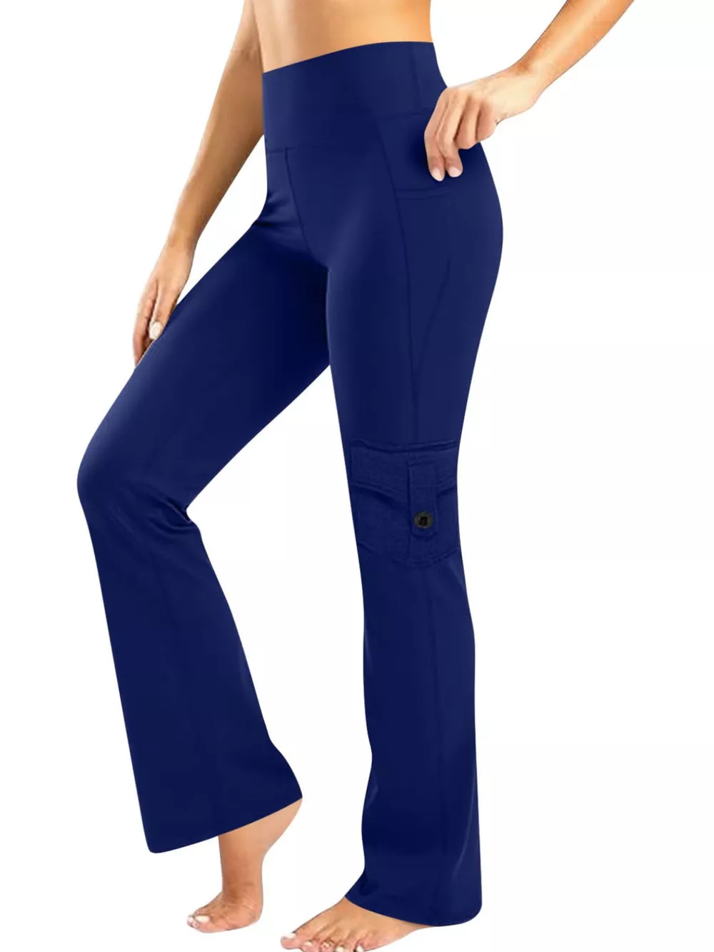 High-Waisted Yoga Pants with Pockets, image 3