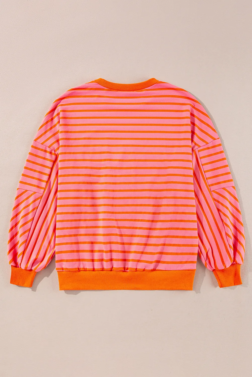 Striped Dropped Shoulder Long Sleeve Sweatshirt, image 3