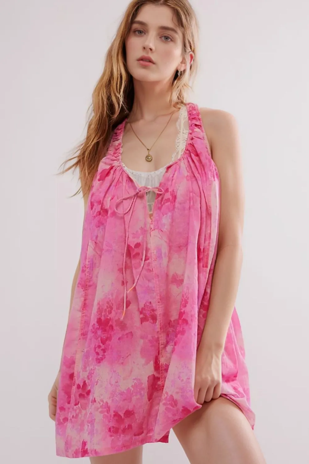 Printed Sleeveless Summer Mini Dress, image 2