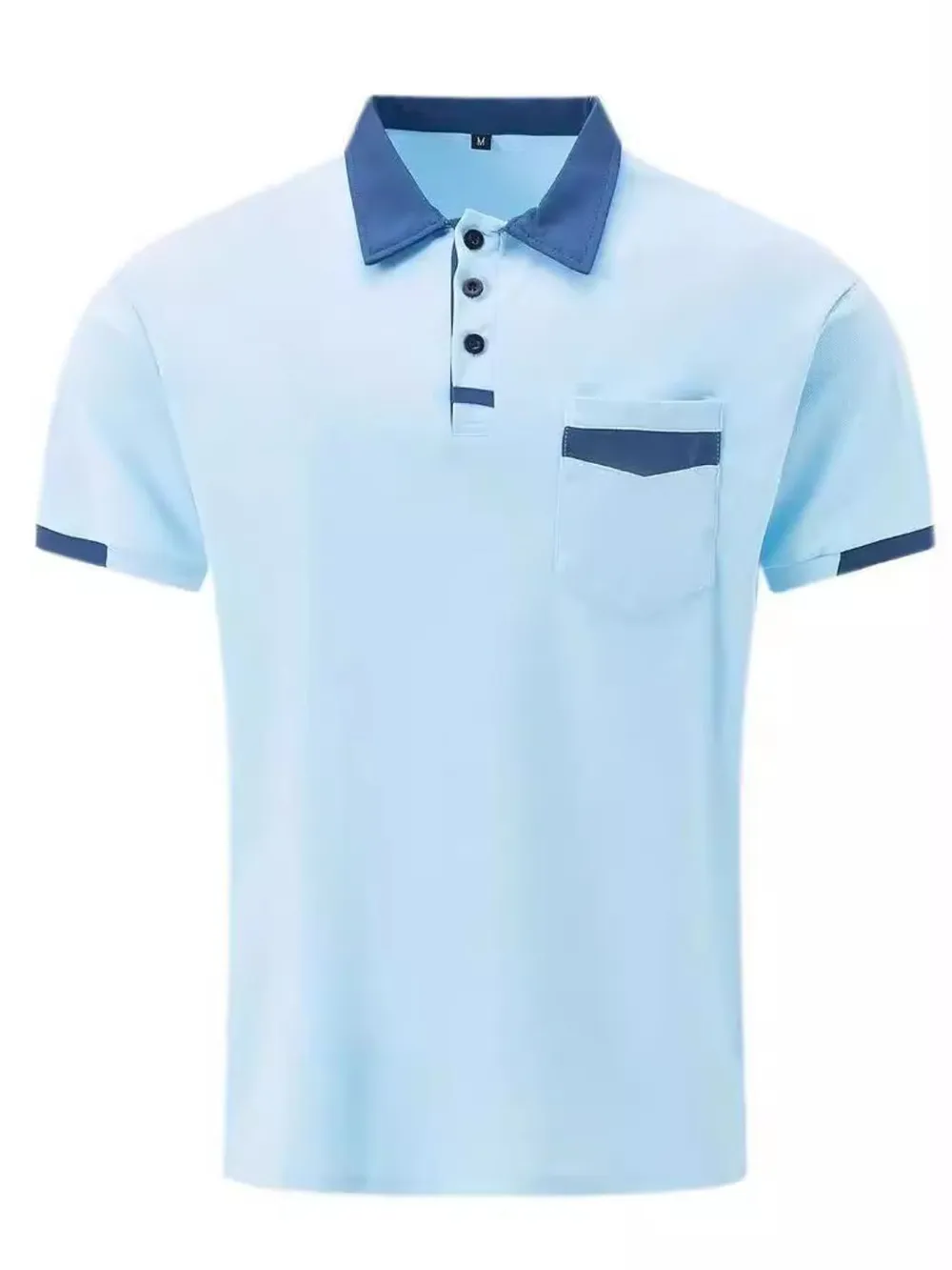 Men's Full Size Contrast Collared Neck Short Sleeve Polo Plus Size, image 7