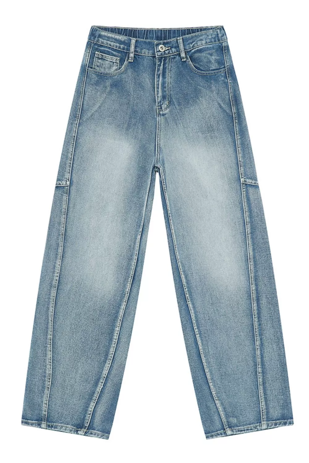 Mid Rise Wide Leg Jeans