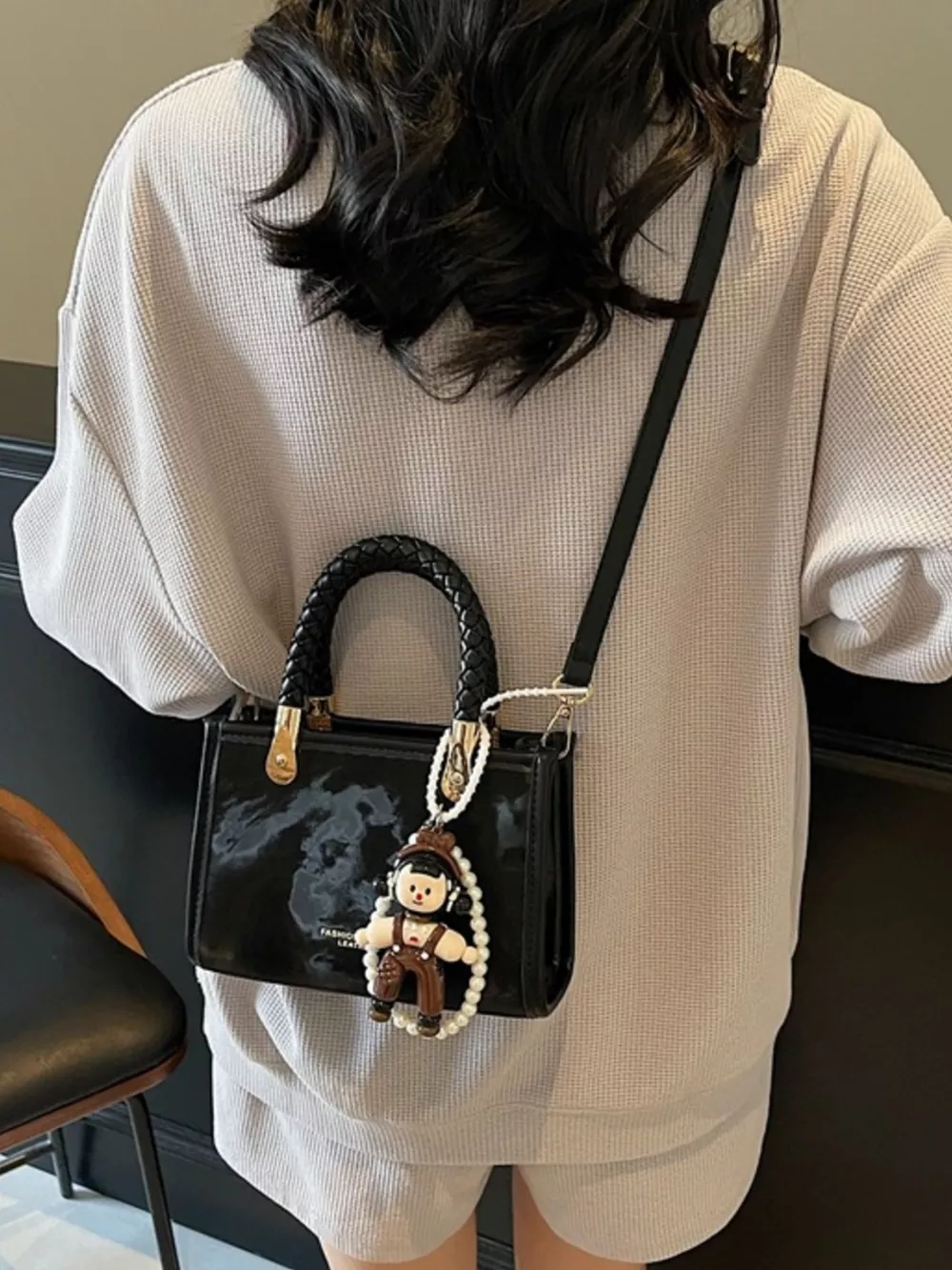 Braided Handle Crossbody Bag, image 5