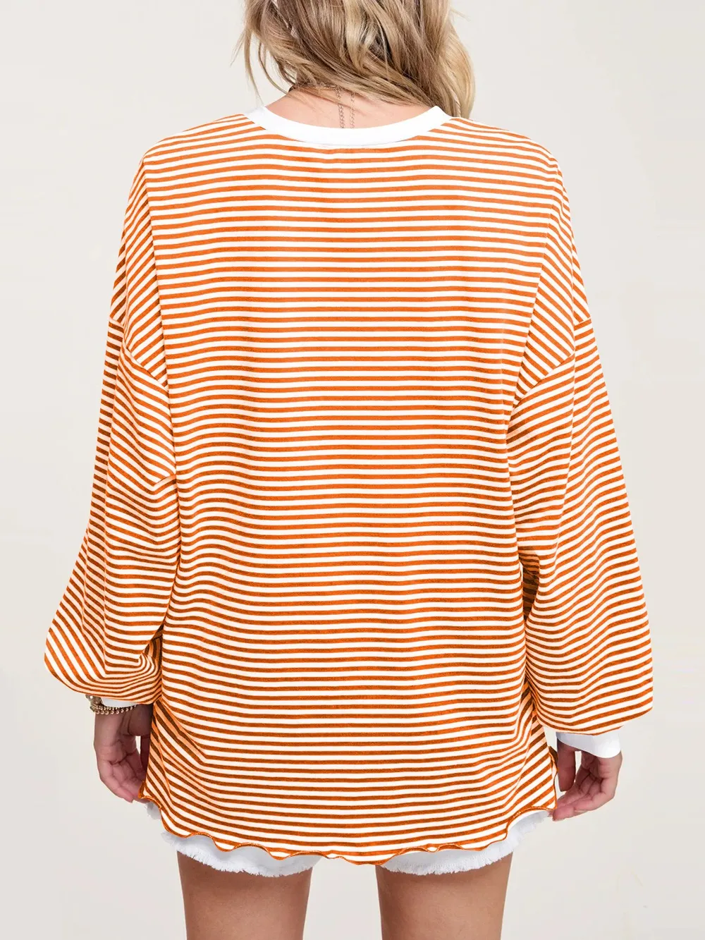 Contrast Striped Long Sleeve Sweatshirt, image 2