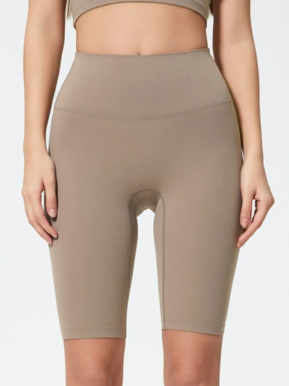 High Rise Wide Waistband Active Shorts, image 7