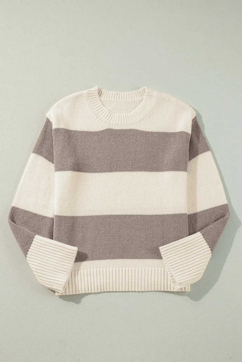 Color Block Round Neck Sweater, image 3