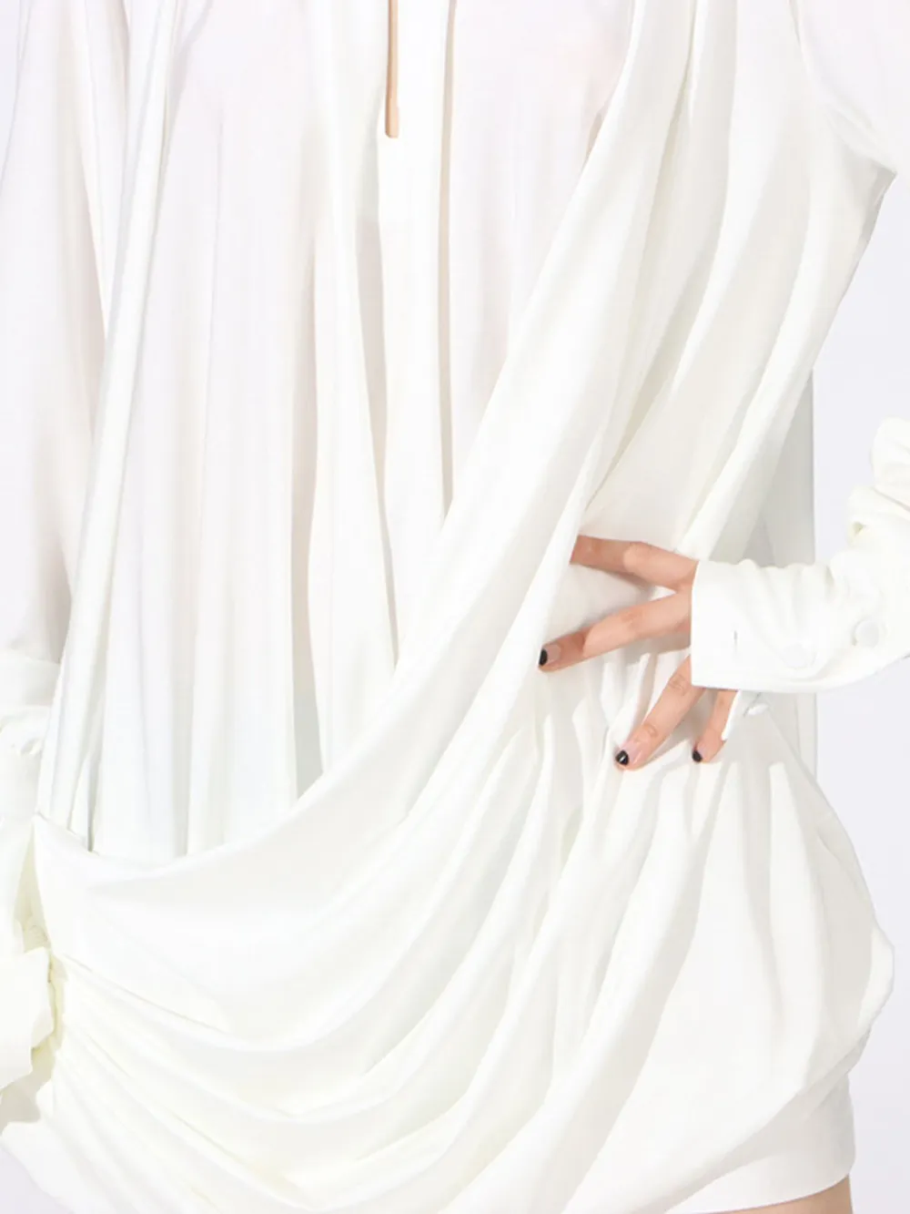 Ruched Long Sleeve Mini Dress, image 5