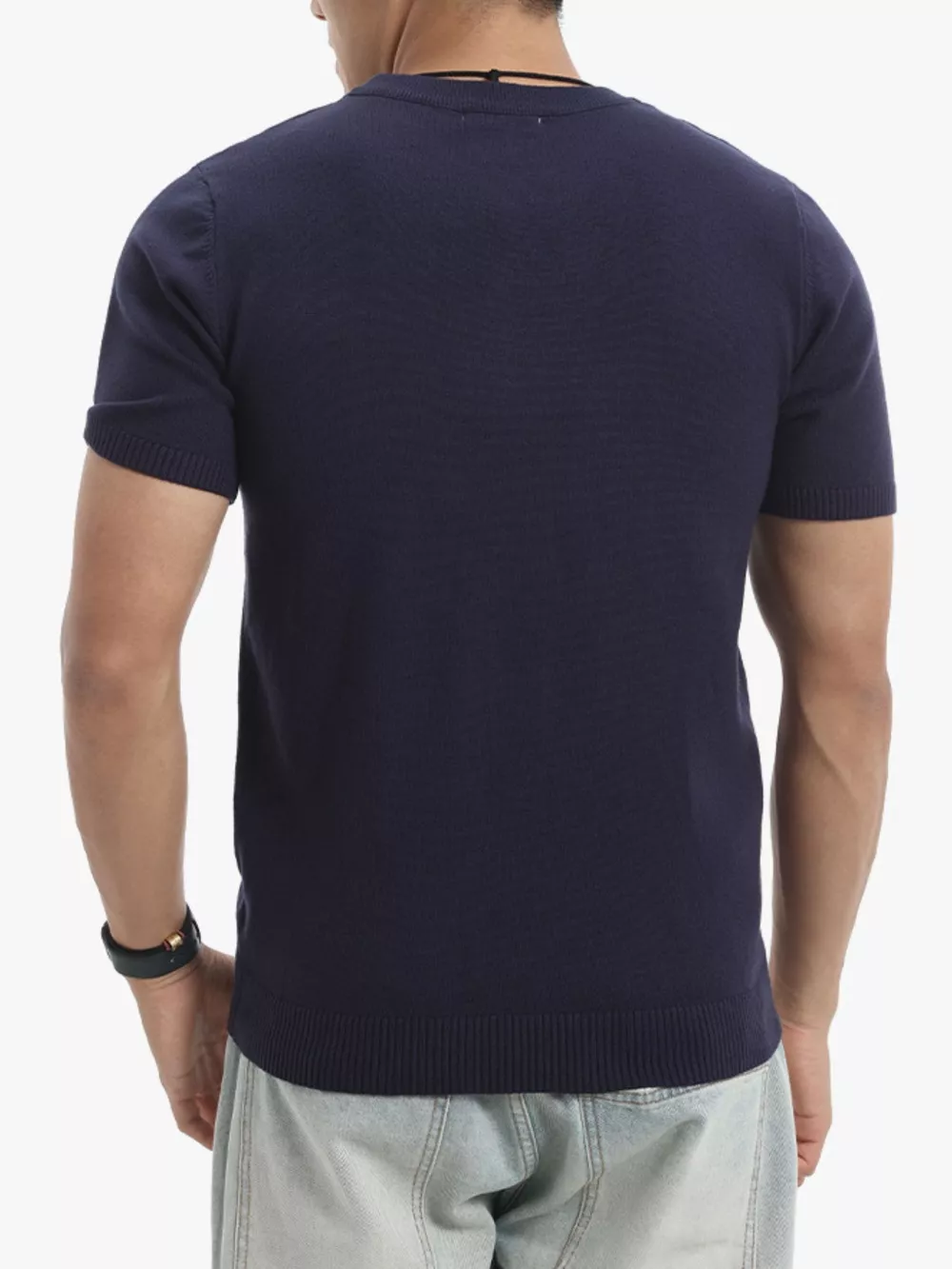Men's Plus Size Casual Short Sleeve Knit Top, image 11