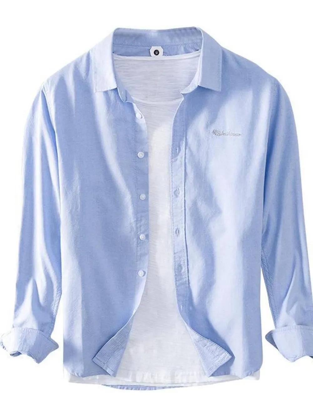 Men's Plus Size Button Up Long Sleeve Shirt, image 5