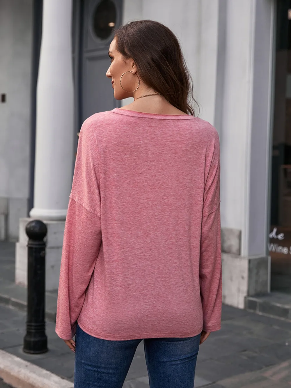 Butterfly Round Neck Dropped Shoulder Blouse, image 4